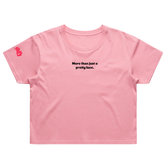 More Than Just A Pretty Face Crop Top - Pink