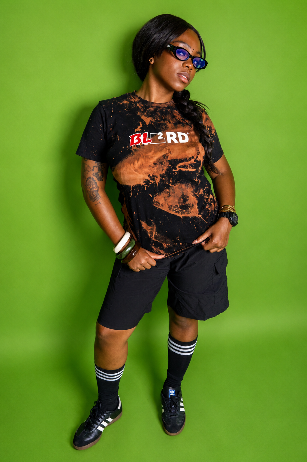 BLERD Acid Wash Tee - Black