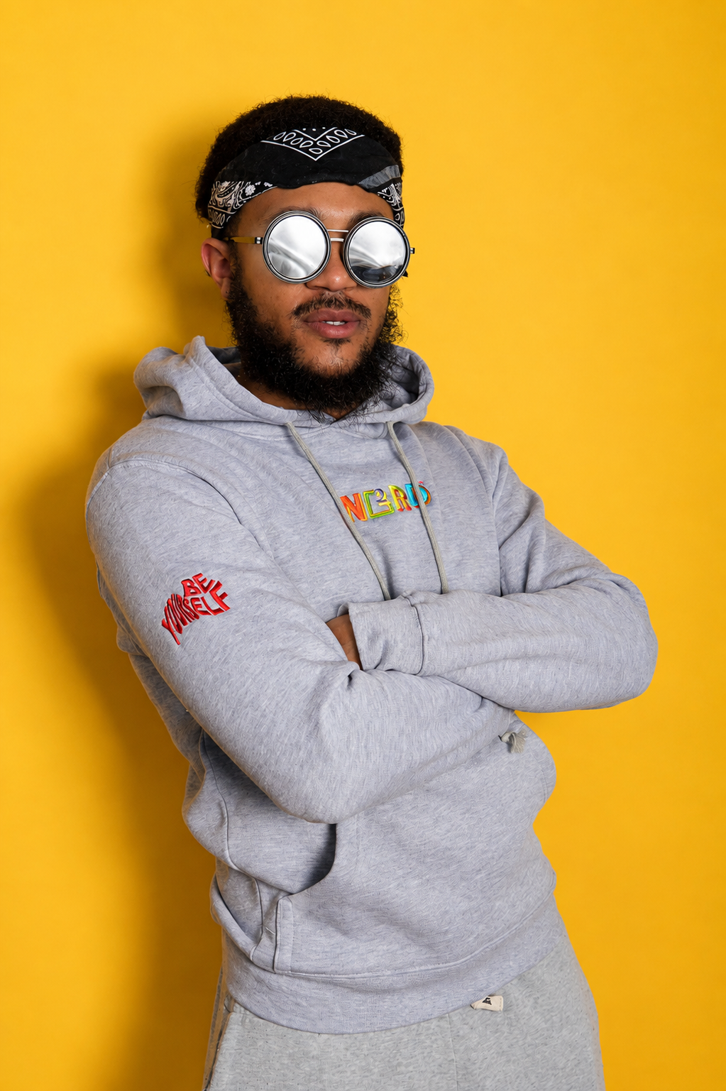 Embroidered Be Yourself Hoodie