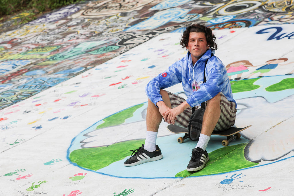 EMBROIDERED BREAKFAST OF CHAMPIONS TIE DYE HOODIE