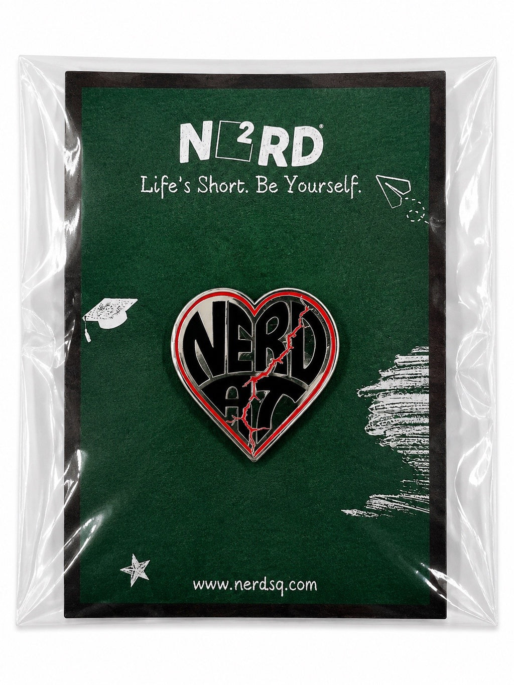 Nerd at Heart Enamel Pin
