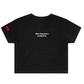 MORE THAN JUST A PRETTY FACE CROP TOP - BLACK