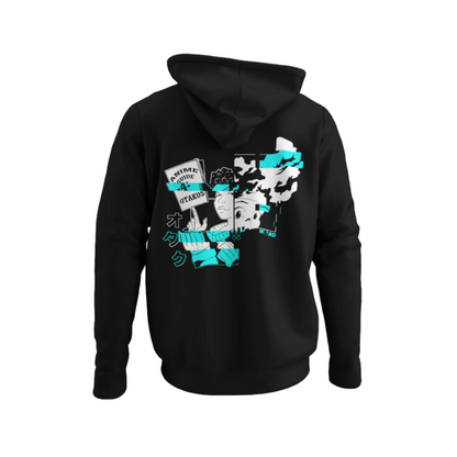 Anime White Black Hoodie Graphic Apparel 